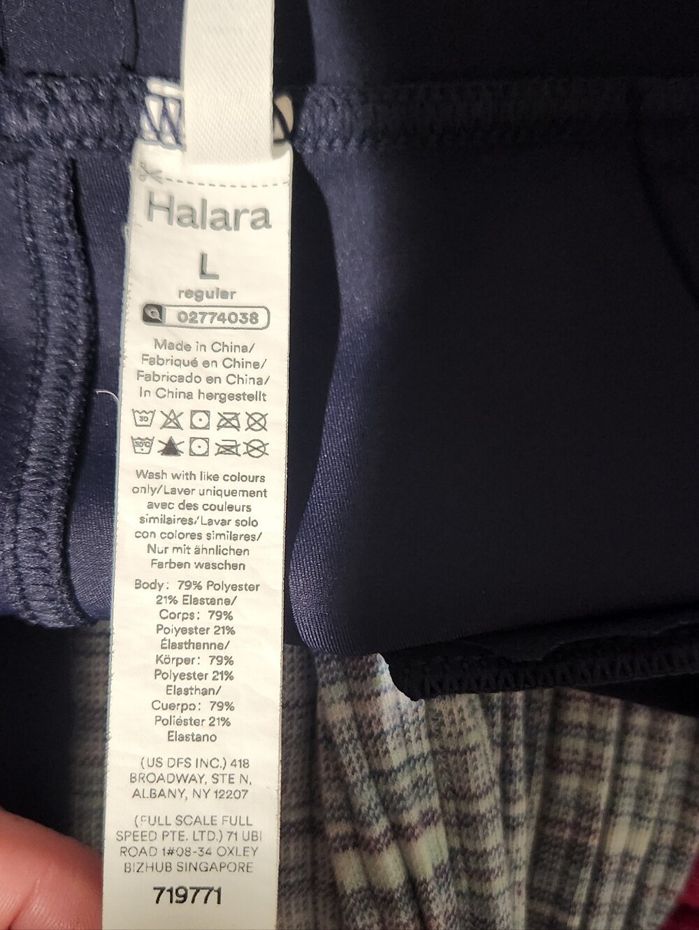 Halara Flex DayStretch High Waisted Pocket Flare Pants Midnight Blue Large - Picture 11 of 11